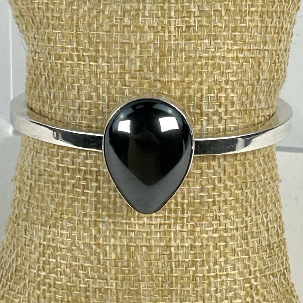 Tommy Jackson Sterling Silver Hematite Cuff Bracelet 35.2g Signed
